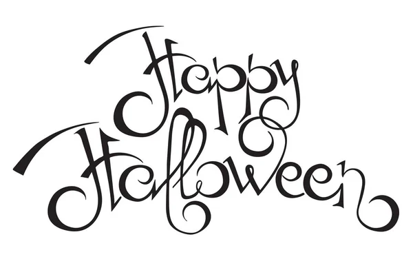 Joyeux Texte Halloween Calligraphie Vectorielle Dessinée Main — Image vectorielle