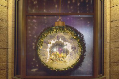 Bir Noel top şeklinde lüks yılbaşı Vitrini
