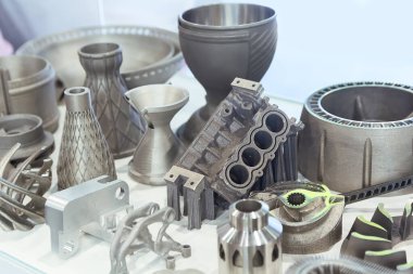 Metal tozundan 3d yazıcı basılarak üretilen numuneler. Progresif katkı lı 3d baskı teknolojisi