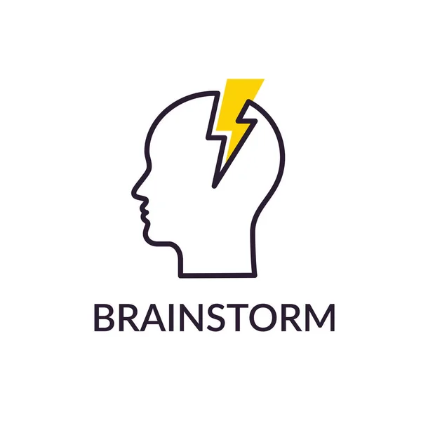 Brainstorm Koncept Platt Design Illustration — Stock vektor