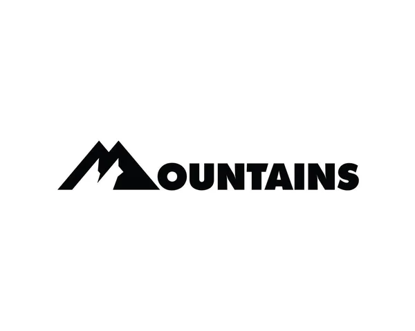 Montanhas Ícone Vetor Estilizado — Vetor de Stock