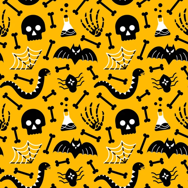 Halloween festive seamless vector pattern. — Stock Vector