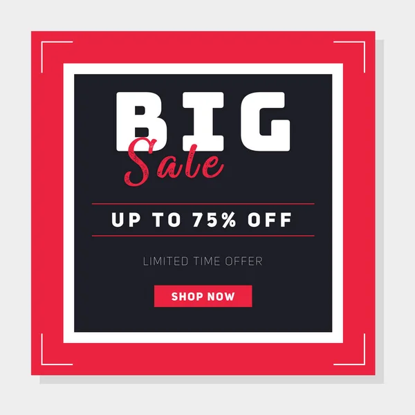 Mega sale minimalistic design template. Special offer. Big sale. Banner design. -Vector