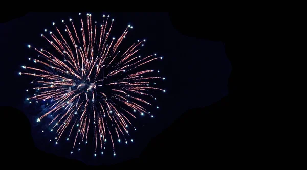 Colorful Firework display background at night