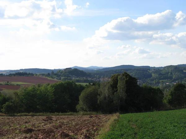 Plogade Fält Hösten — Stockfoto