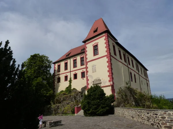 Castelo Kamen Originalmente Castelo Gótico Início Século Xiv Sul Boêmia — Fotografia de Stock