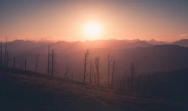 Tramonto a Yellowstone — Foto Stock