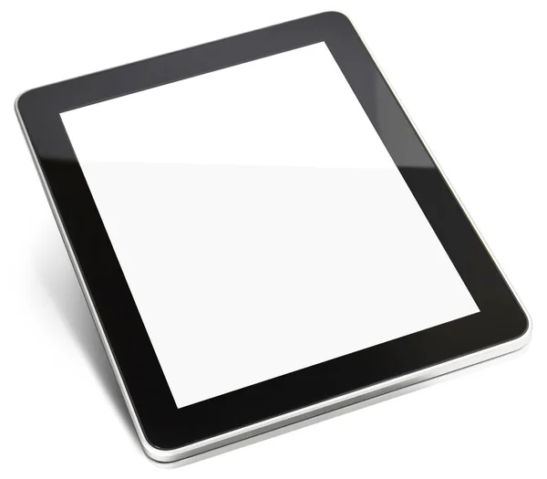 Schermo tablet vuoto isolato su bianco — Foto Stock