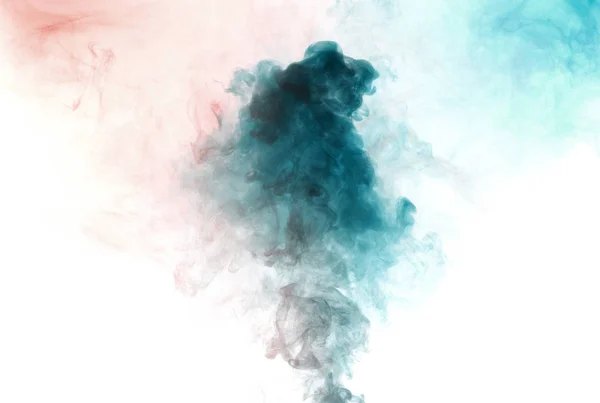 Dym kolorowy na białym tle — Zdjęcie stockowe