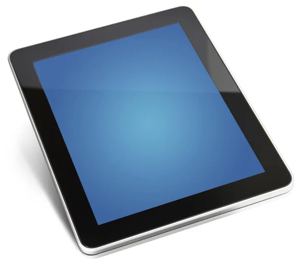 Schermo tablet vuoto isolato su bianco — Foto Stock