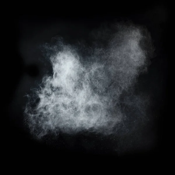 Dust cloud on black background — Stock Photo, Image