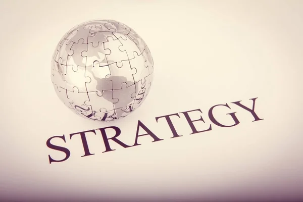 Strategie tekst concept — Stockfoto