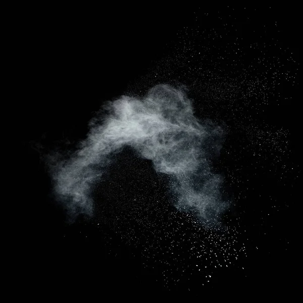 Nuvola di polvere su sfondo nero — Foto Stock