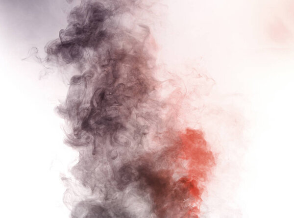 Colorful smoke shape on white background