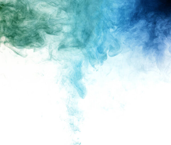 Colorful smoke shape on white background