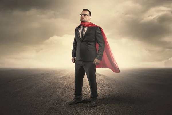 スーパー ヒーローの実業家コンセプト — ストック写真
