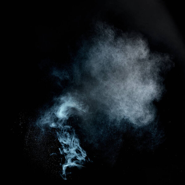 Smoke shape on black backgroun