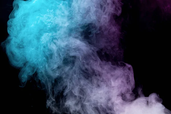 Colorful smoke on black background — Stock Photo, Image