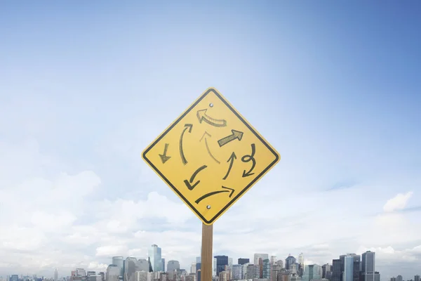 Traffic sign concept arrows — Stock Photo, Image