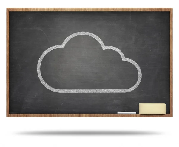 Cloud concept on blackboard — Stock Photo, Image