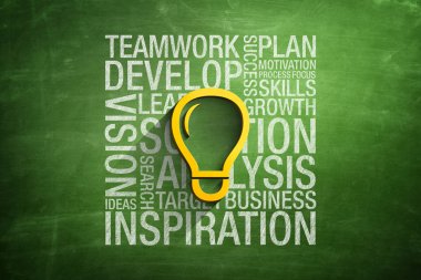 Blackboard word Cloud ampul simgesini