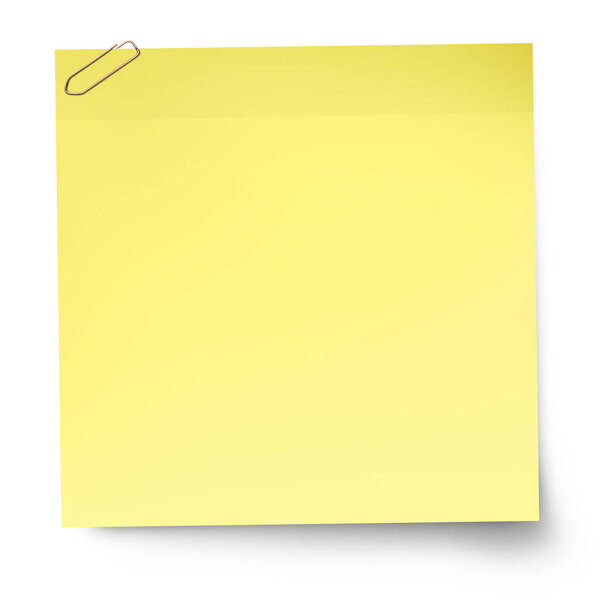 Yellow reminder note paper