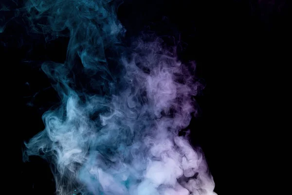 Kolorowe dymu na czarnym tle — Zdjęcie stockowe