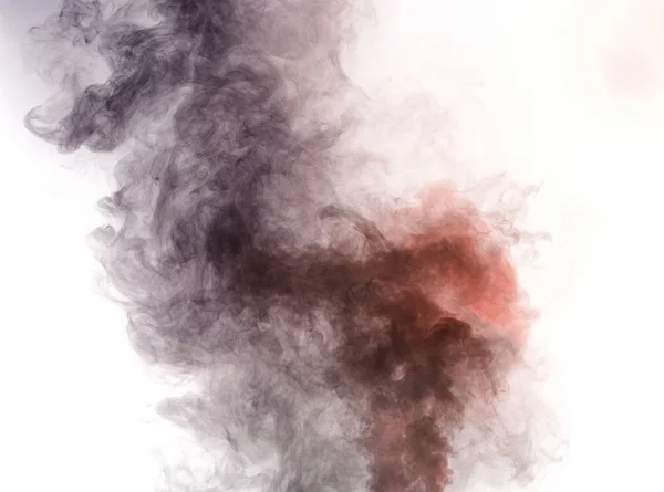 Fumaça colorida no fundo branco — Fotografia de Stock