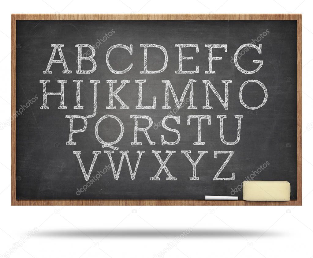 ABC education concept on blackboard