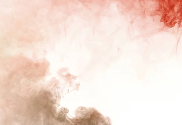 Fumaça colorida em fundo branco — Fotografia de Stock