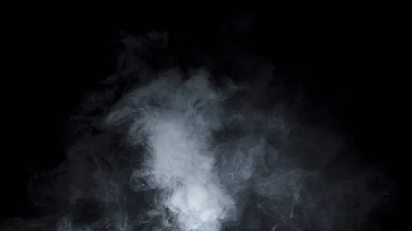 Kouř na černé poza — Stock fotografie