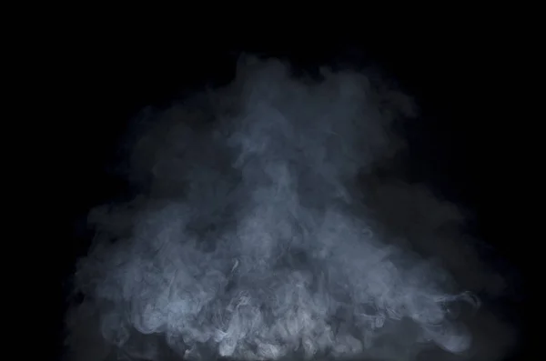 Kouř na černé poza — Stock fotografie