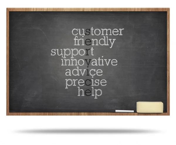 Service word cloud on blackboard — Stock Photo, Image