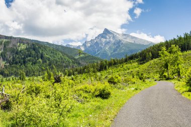 Slovakya Yüksek Tatras Krivan dağ - dağ için güzel ve popüler bir hedef zamları. Onun yöne giden yol.