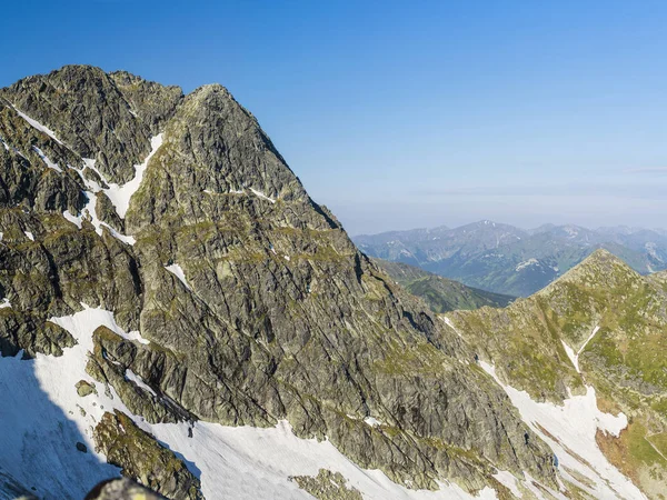 Macizo Swinica Svinica Pico Las Montañas Tatra Pared Norte Pilar — Foto de Stock