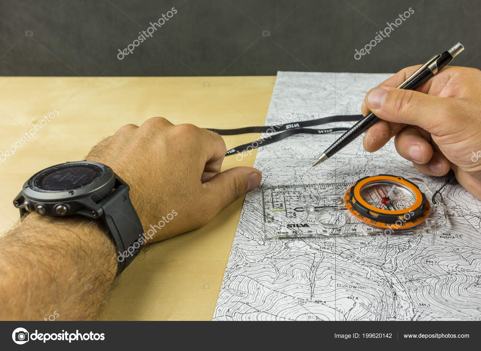 hiking with a compass