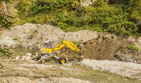 Pribylina Slowakia Oktober 2018 Penggali Berjalan Menzi Muck A91 Digunakan — Stok Foto