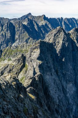 Yüce Tatras. Tatra Dağları 'nın Ana Sırtı' nın görünür bir kısmı..