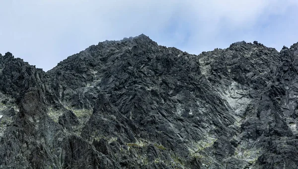 Skalisty Grzbiet Prowadzący Najwyższy Szczyt Tatr Gerlach Gerlachov Peak Gerlachovsky Obraz Stockowy