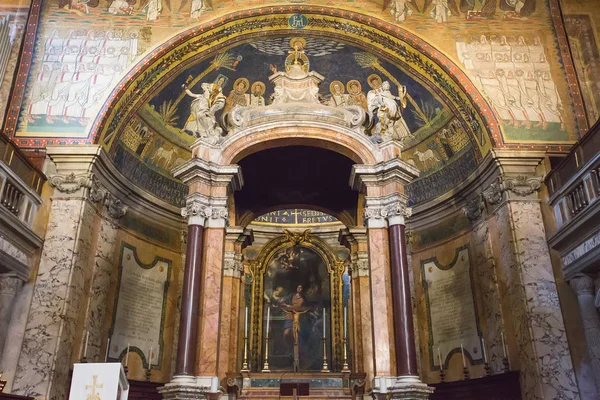 Rome Italie Mars 2018 Intérieur Santa Prassede Basilique Sainte Praxède — Photo