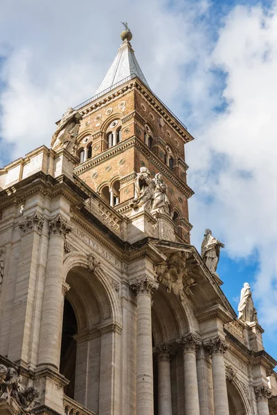 Фасад Базилики Санта Мария Маджоре Папская Базилика Крупнейшая Католическая Церковь — стоковое фото