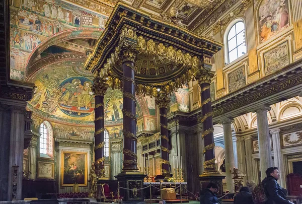Rome Italie Mars 2018 Intérieur Basilique Santa Maria Maggiore Est — Photo