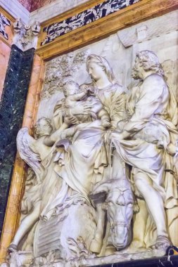 Rome, İtalya - 20 Mart 2018: Aziz Meryem Kilisesi içinde zafer (Santa Maria della Vittoria)