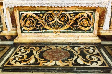 Rome, İtalya - 20 Mart 2018: Aziz Meryem Kilisesi içinde zafer (Santa Maria della Vittoria)