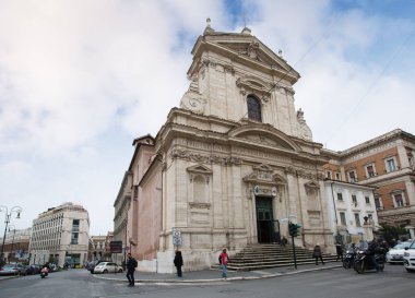 Rome, İtalya - 20 Mart 2018: Saint Mary zafer (Santa Maria della Vittoria) kilise Bernini şaheser için Azize Teresa Ecstasy bilinir