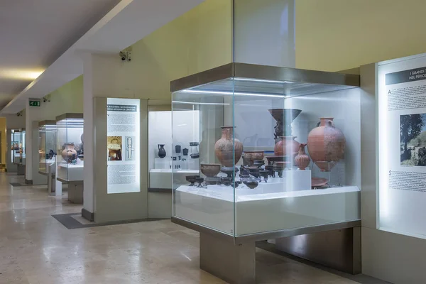 意大利 2018年3月20日 国家伊特鲁里亚博物馆的内部是伊特鲁里亚文明博物馆 坐落在朱利亚别墅 — 图库照片