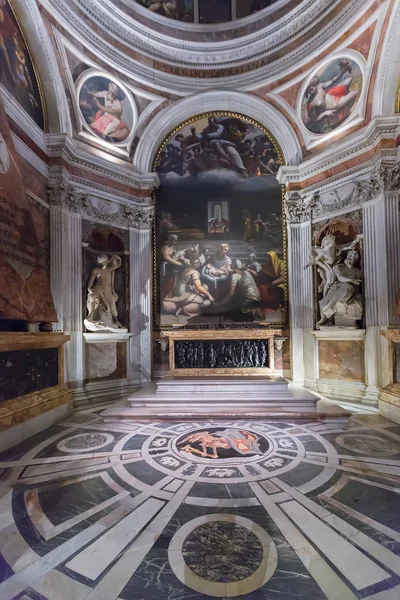 Roma Itália Março 2018 Interior Capela Chigi Basílica Santa Maria — Fotografia de Stock