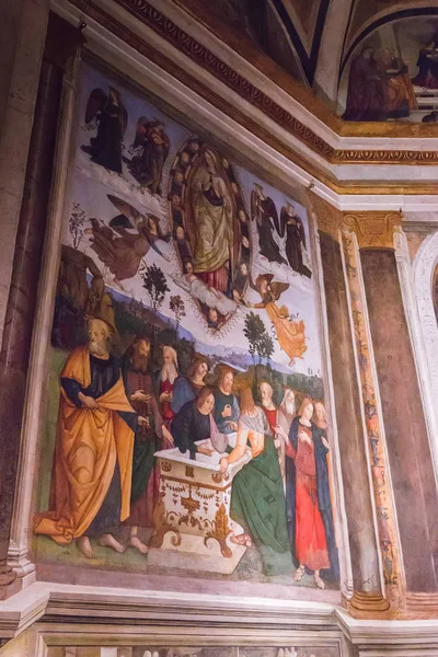 Rzym Włochy Marca 2018 Wewnątrz Bazyliki Santa Maria Del Popolo — Zdjęcie stockowe