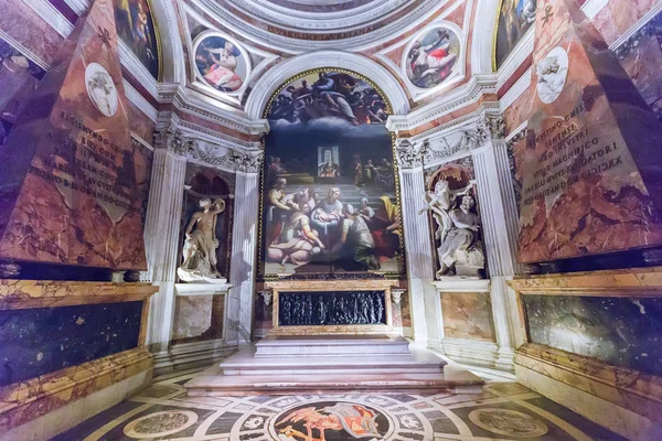 Rome Italie Mars 2018 Intérieur Chapelle Chigi Dans Basilique Santa — Photo
