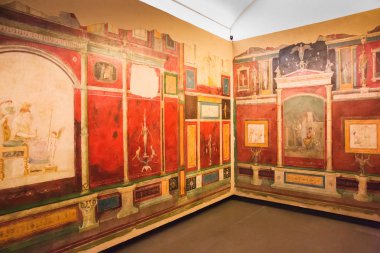 Roma, İtalya - 21 Mart 2018: Palazzo Massimo içinde alle şimdi National Roman Museum Terme, antik sanat evleri